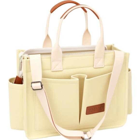Tote Bag for Women With Compartments New Upgrade Beige With